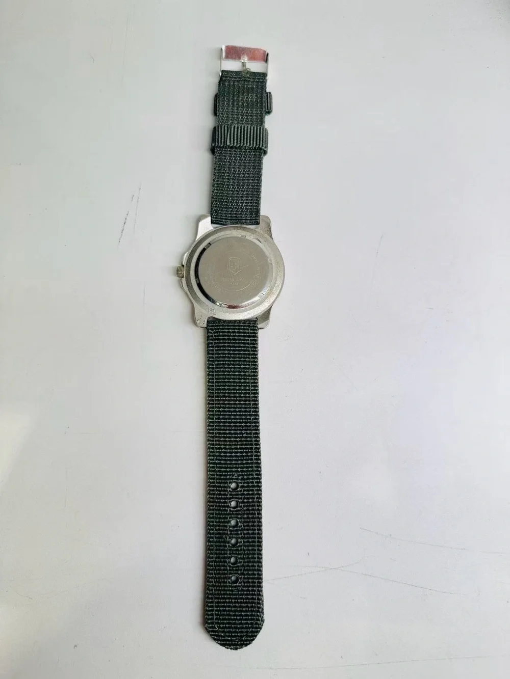 Vintage Swiss Army Men’s Watch Quartz White Dial Date 40mm New Battery Runs